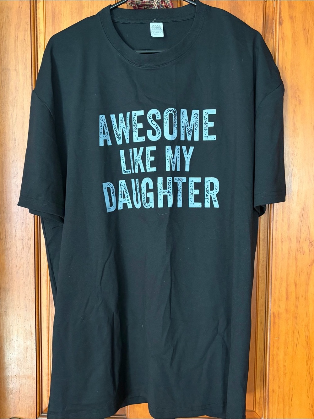 Black "Awesome Like My Daughter" Funny Dad Graphic Tee Size